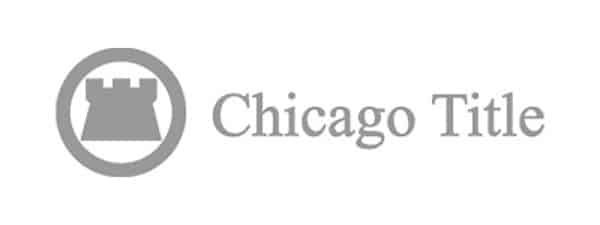 Logo of chicago title featuring a stylized castle icon.