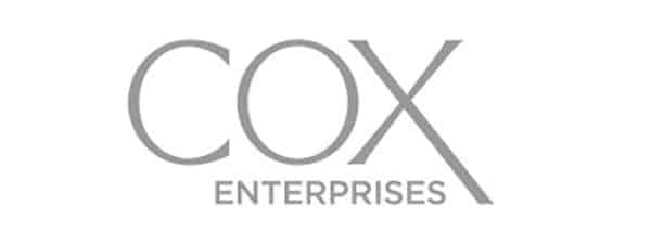 Logo of cox enterprises in gray tones.