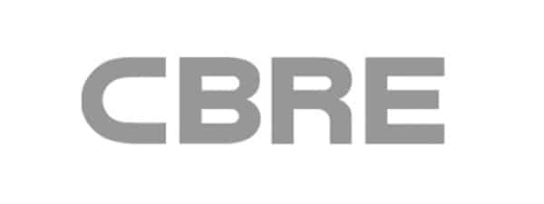 Logo of cbre group, a commercial real estate services and investment firm.