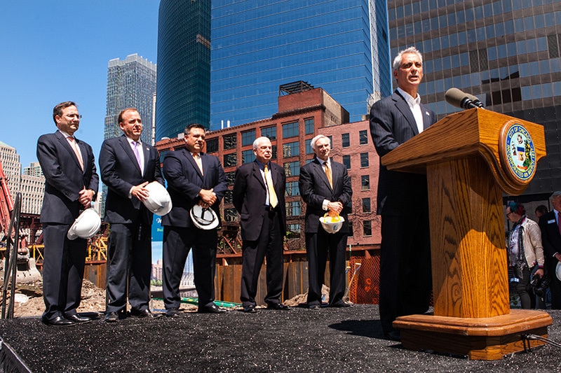 Ground Breaking for William Blair with Mayor Emanuel